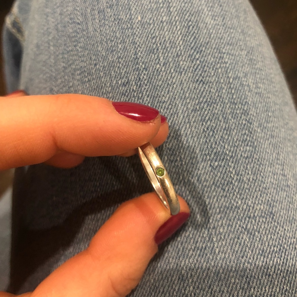 Tiffany & Co. Elsa Peretti Ring With Green Emerald